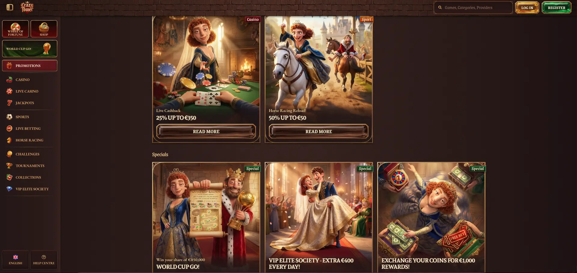 Crazy Tower Casino current promo campaign